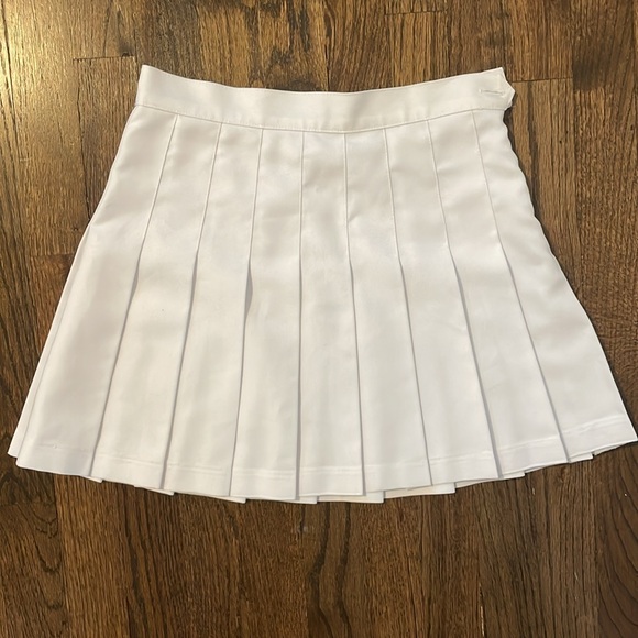 Authentic American Apparel White Gabardine Tennis Skirt S - Picture 2 of 5